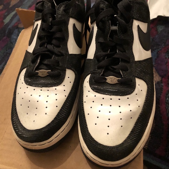 Nike Air Force One Tuxedo black and white size 13 - Picture 2 of 3